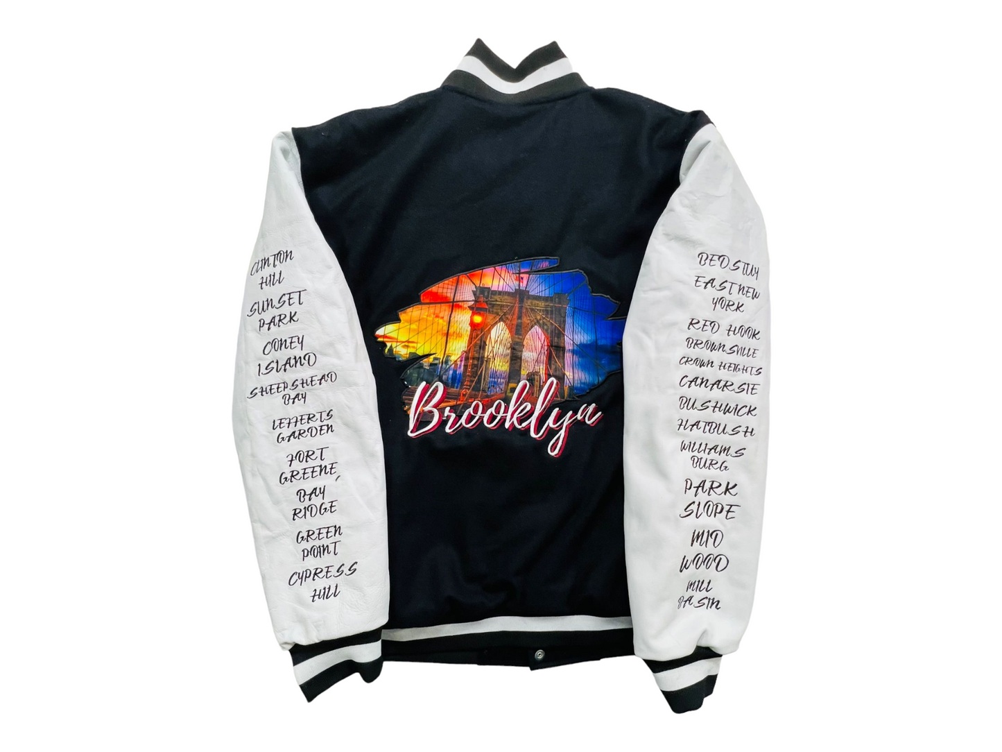 Big Brooklyn Black and White Varsity Jacket (PRE ORDER)