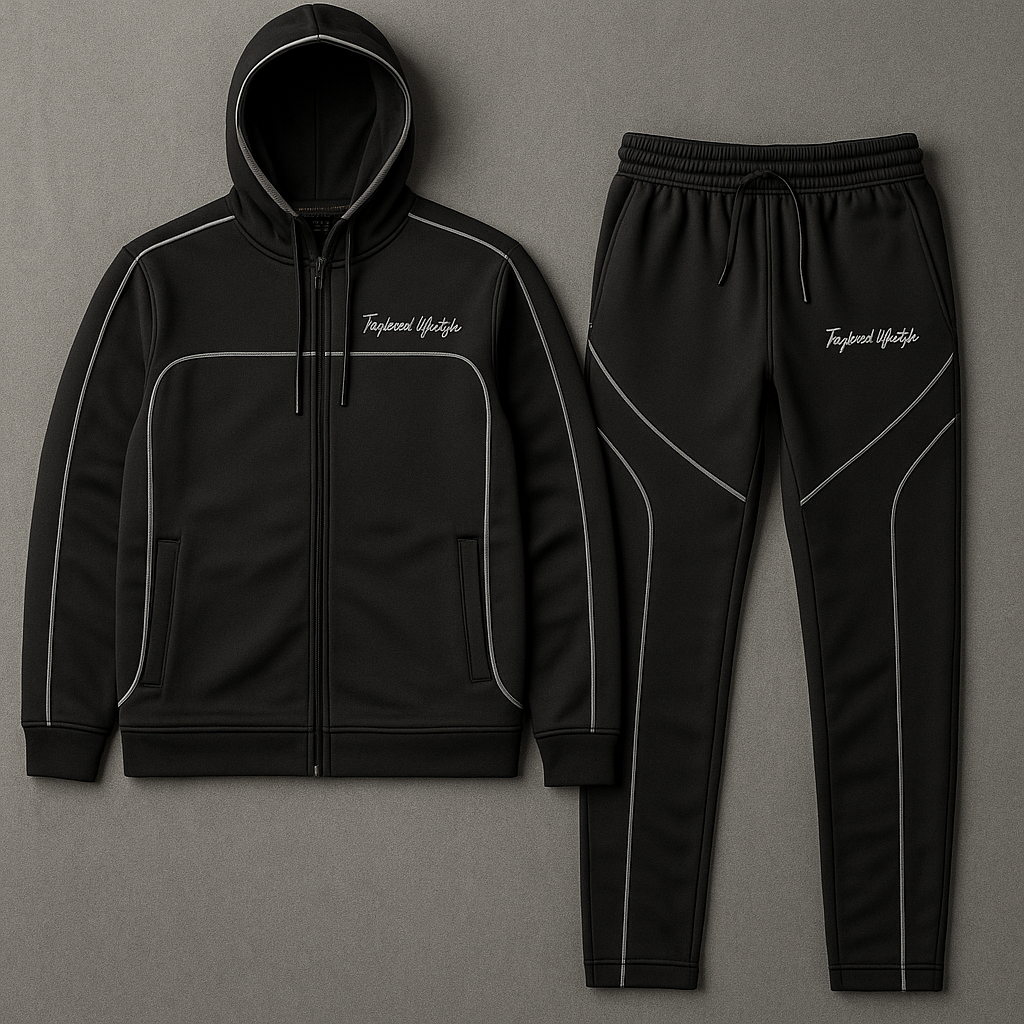 Black and Gray New Taylored Sweatsuit