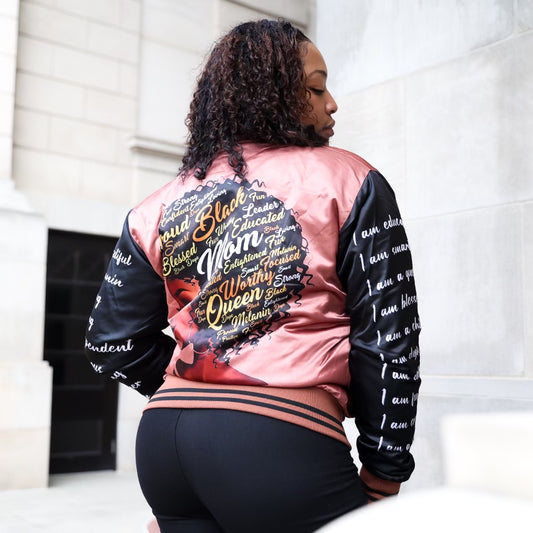 Black Queen Satin Jacket (PRE ORDER)