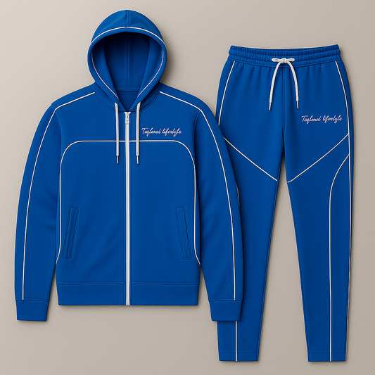 Nipsey Blue and White New Taylored Sweatsuit