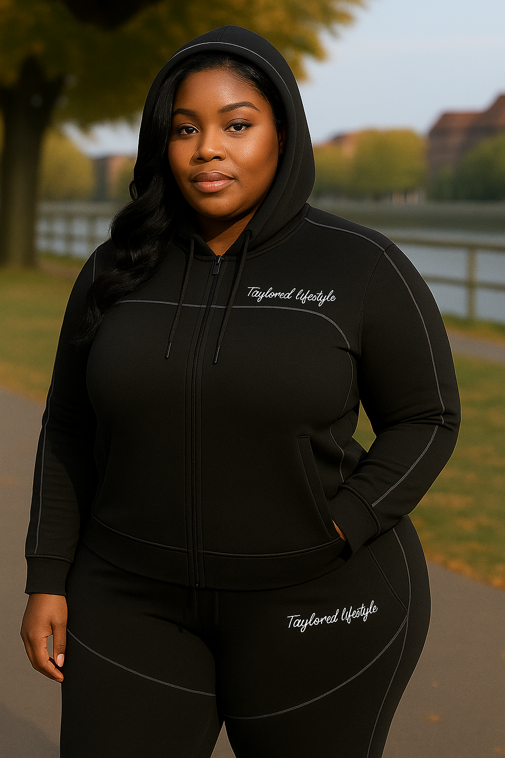 Black and Gray New Taylored Sweatsuit